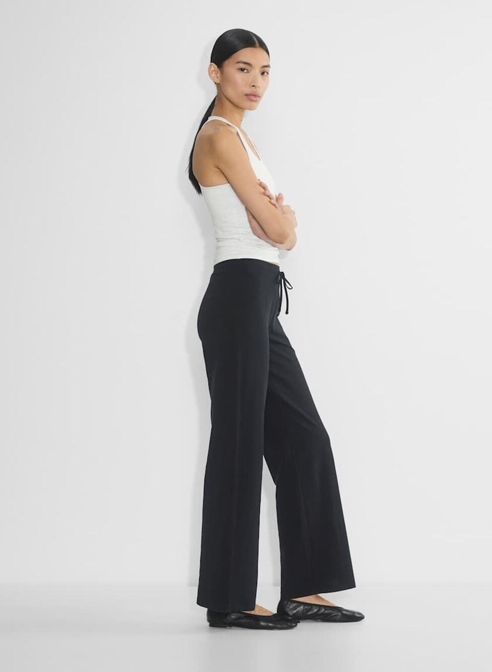 NWT Aritzia TNA Chill Wide Leg Pants Black Size S